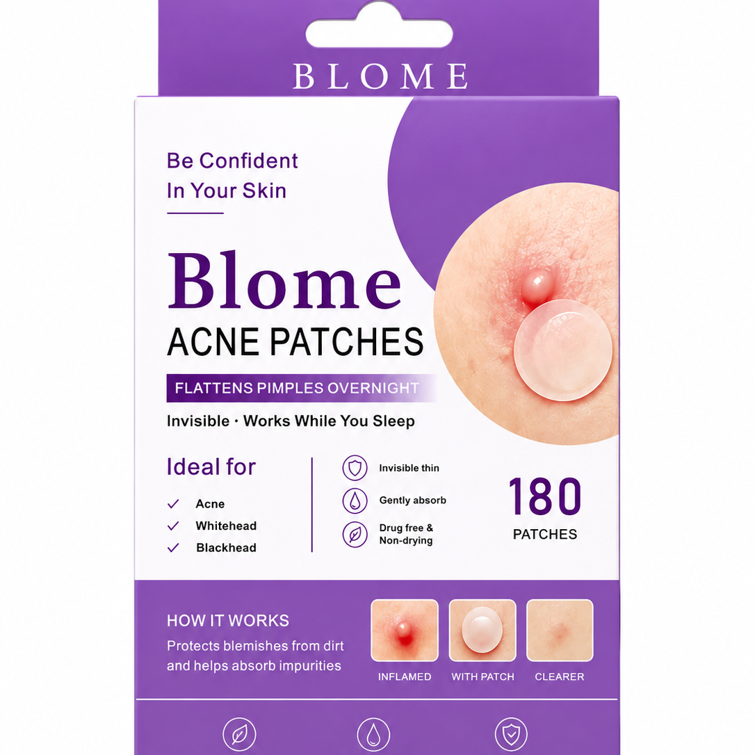 BLOME Beauty Acne Patches - 180 Hydrocolloid Acne Pimple Patches with Tea Tree Oil and Salicylic Acid