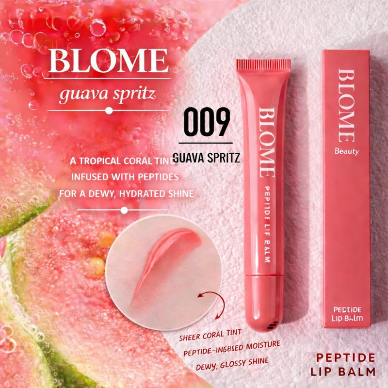 BLOME Peptide Lip Treatment - Peptide Raspberry Tinted Lip Balm Peptide unscented